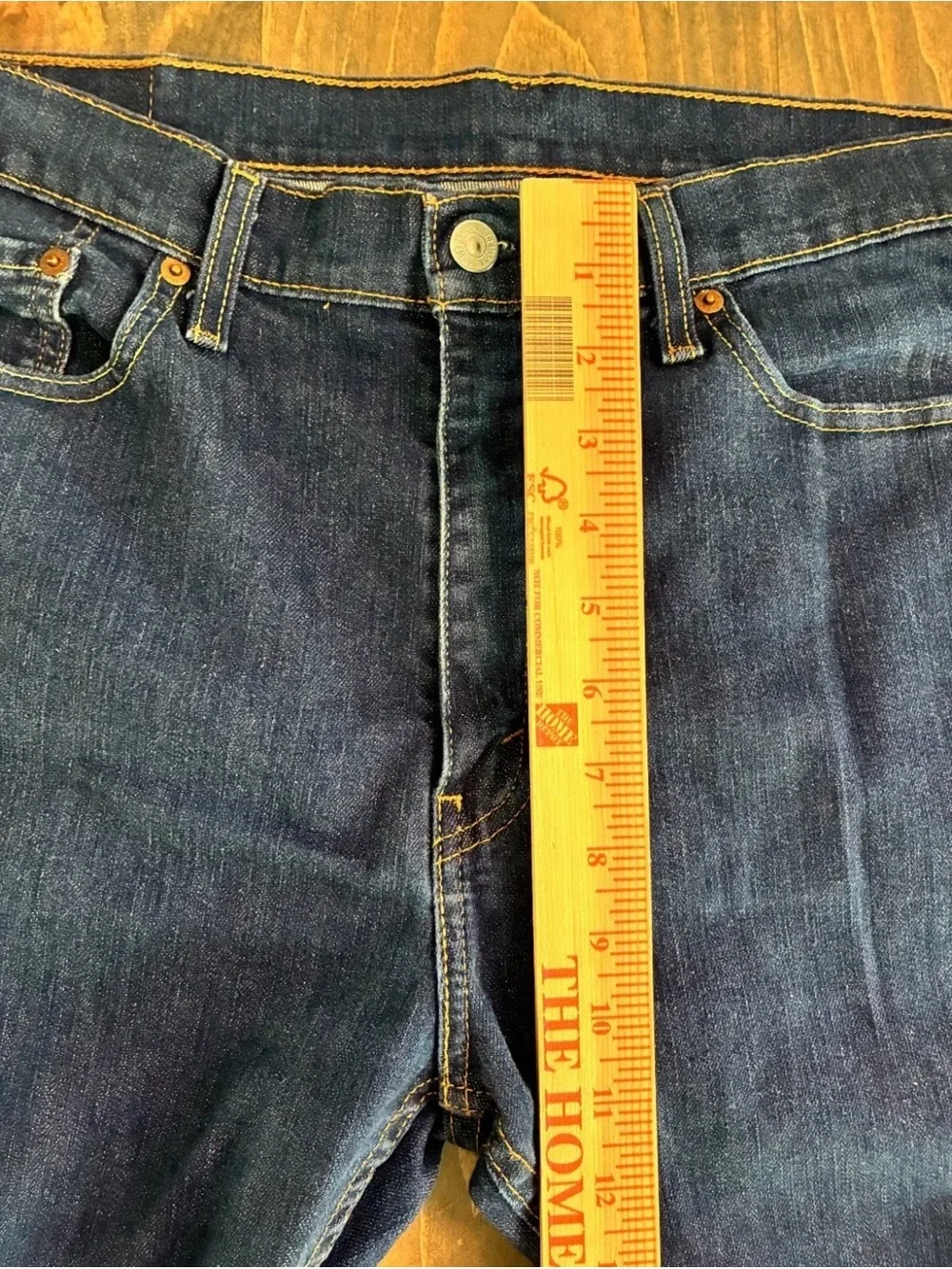 Levi’s 513 Slim Straight Jeans Mens 36x30 Dark Wash Blue Denim Red Tab